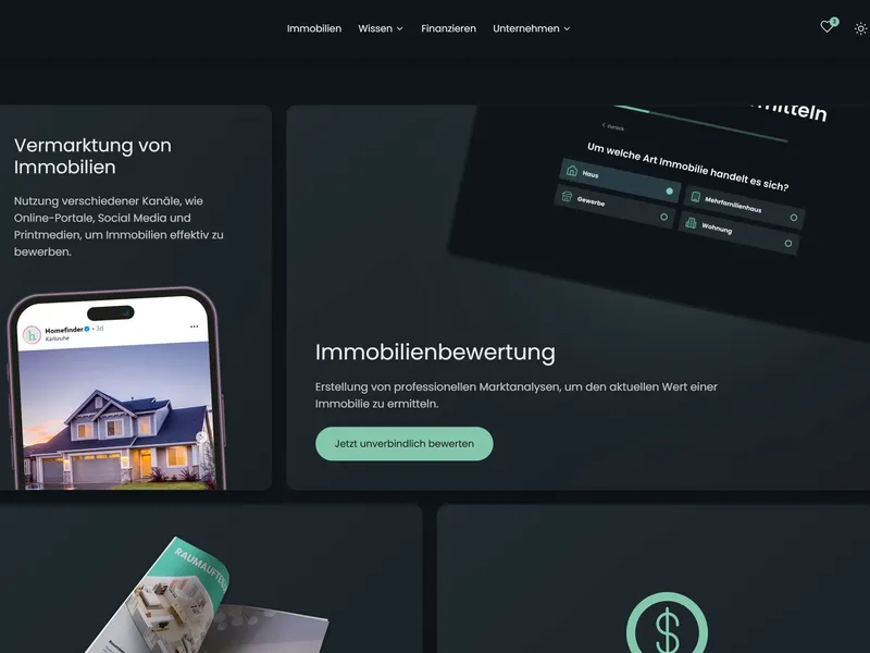 Immobilienmakler Webseite