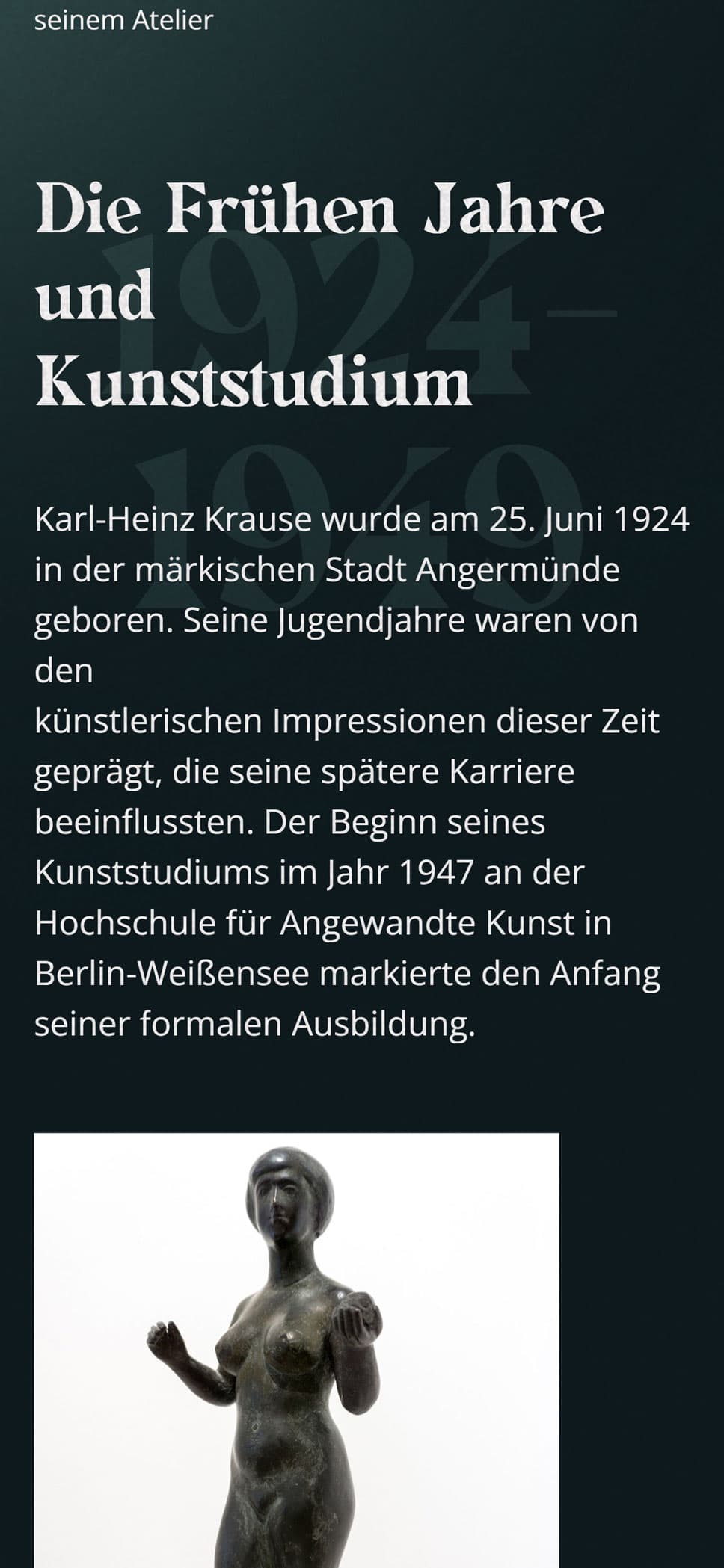 Screenshot von Karl-Heinz Krause Webseite